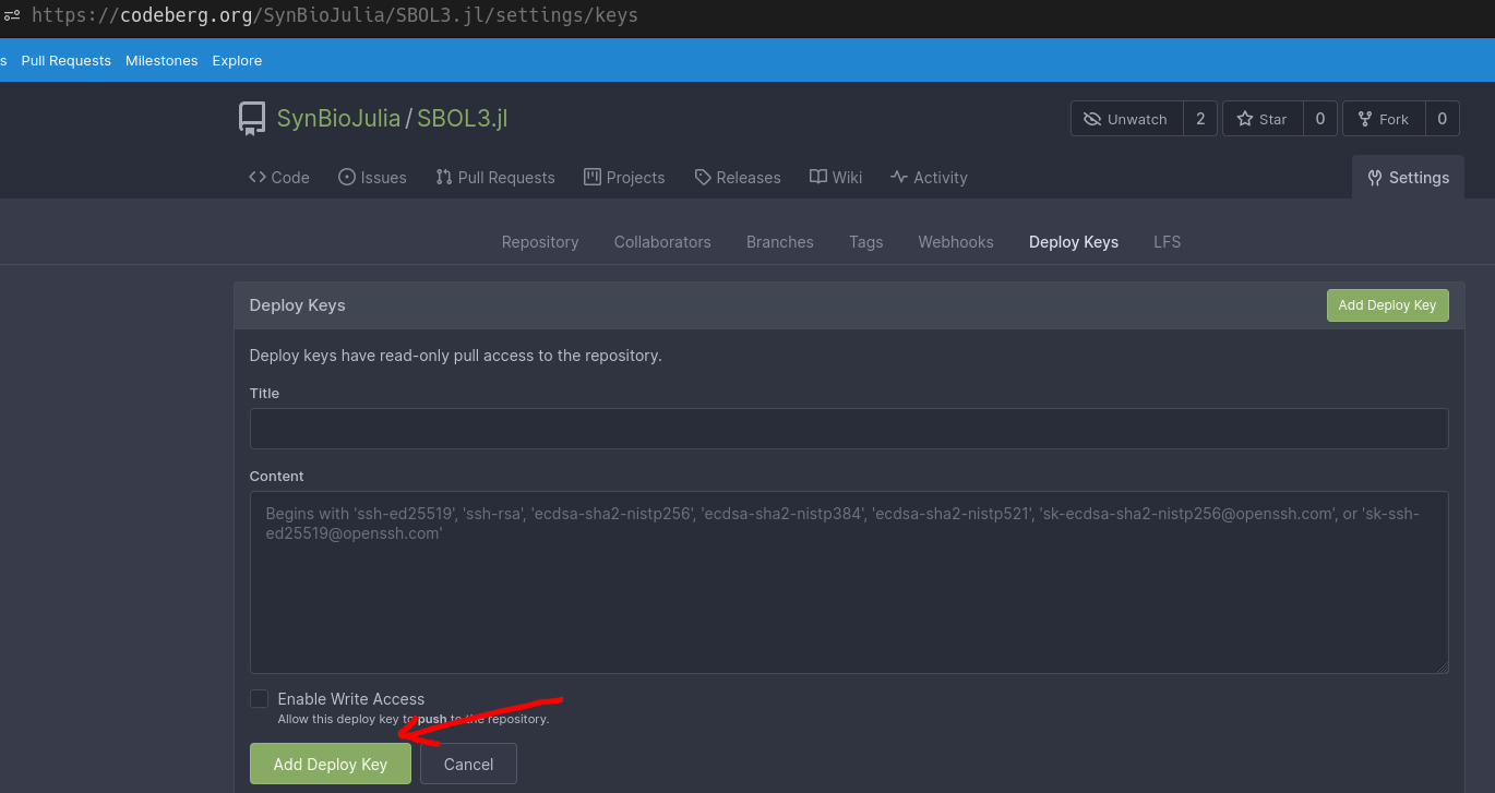 gitea-codeberg-add-deploy-key